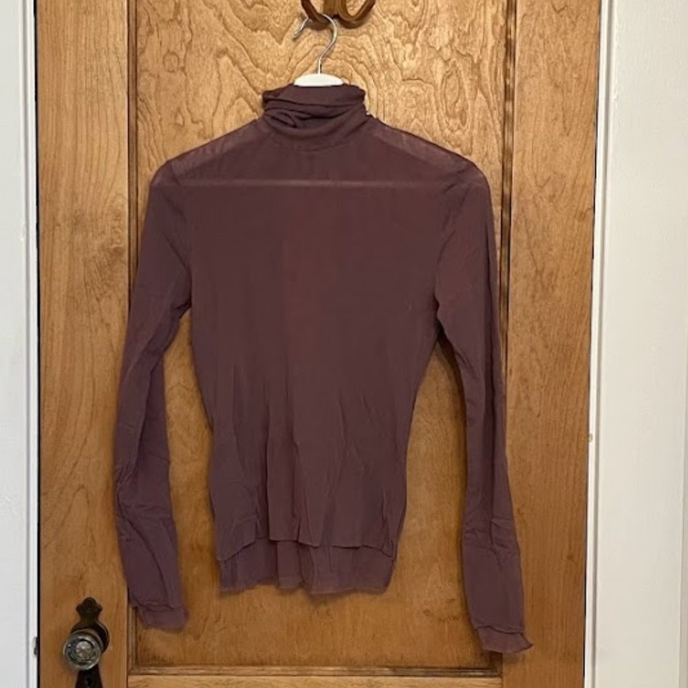 United Colors Of Benetton Mauve Long Sleeve Turtleneck Top